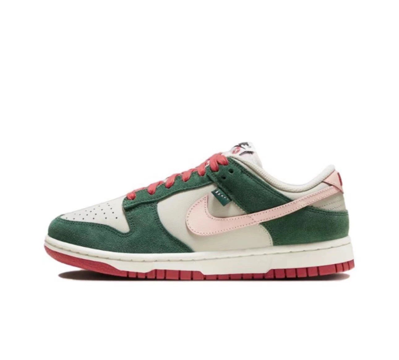 Nike Dunk Low Green White Pink Shoes