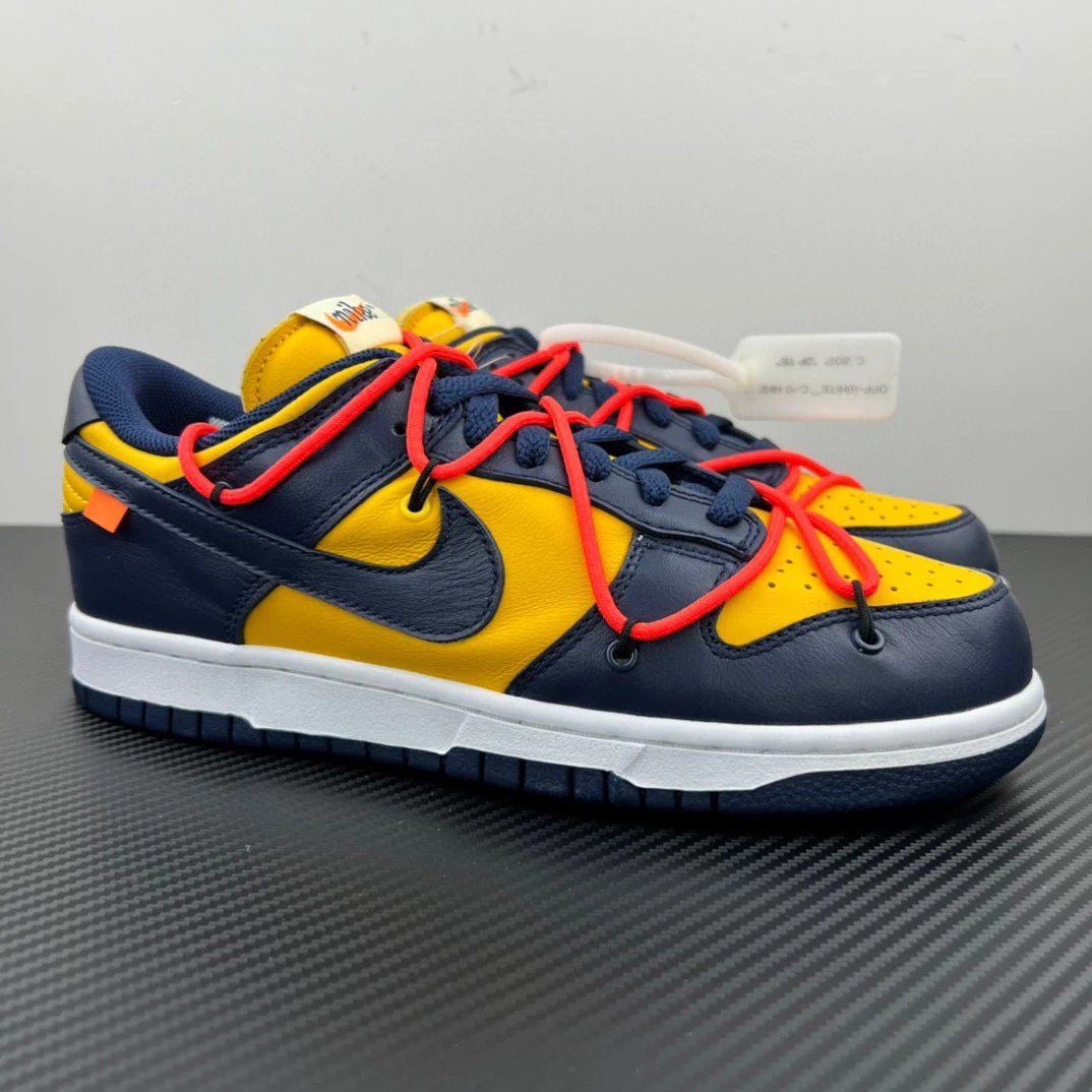 Nike Dunk Low Navy Yellow Shoes