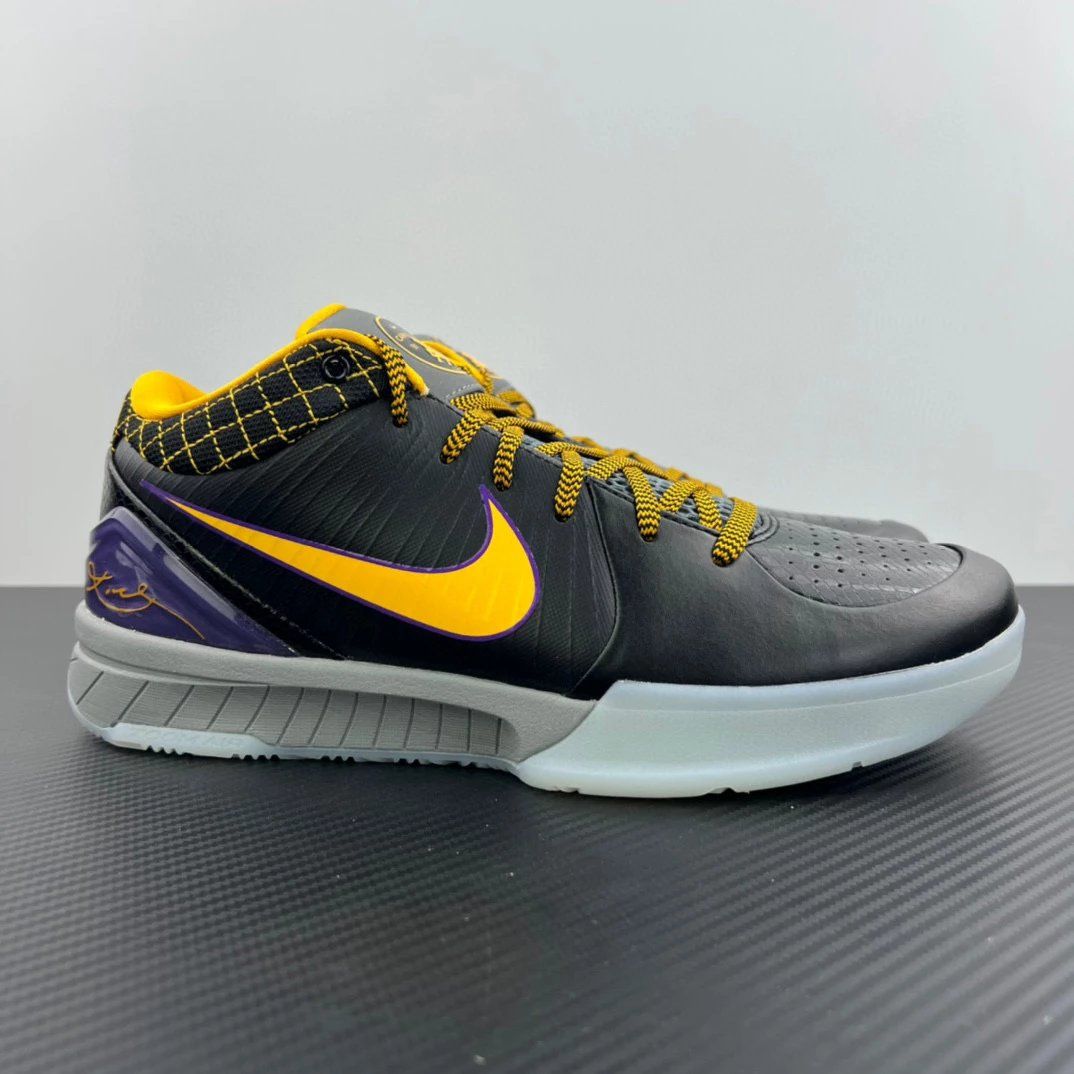Nike Kobe 4 Protro Black Yellow Purple Shoes