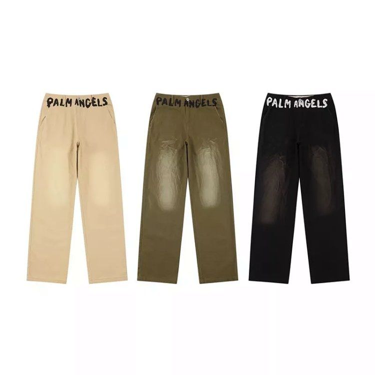 Palm Angels Simple Graffiti Letter Straight Leg Pants