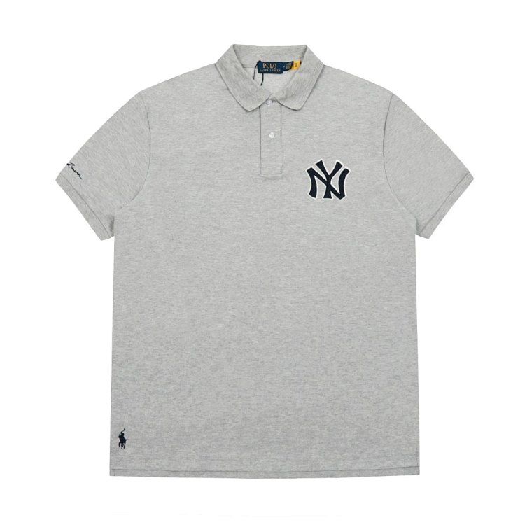 Ralph Lauren & Associates New Embroidered Horse Label Lapel Basic Short Sleeve