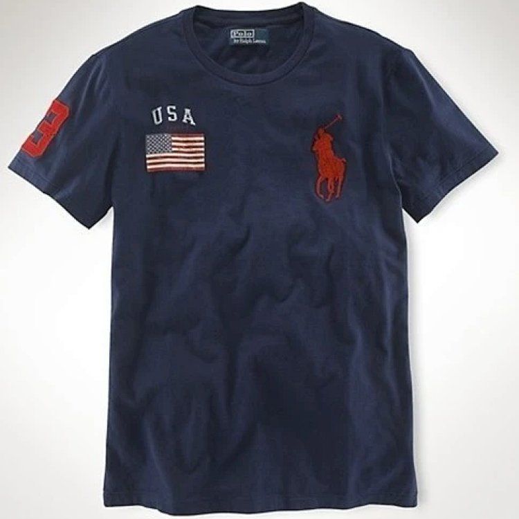 Ralph Lauren American flag pony label short-sleeved men's shirt yards