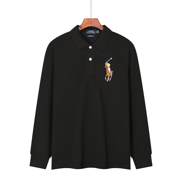 Ralph Lauren colorful horse embroidery lapel long-sleeved shirt