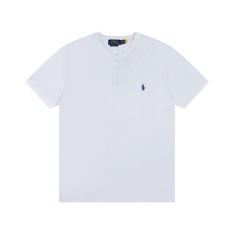 Ralph Lauren Henry collar four color collar open chest short sleeve shirt