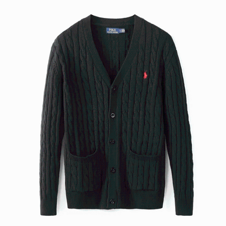 Ralph Lauren Men's Early Fall Twisted Flower Knit Cardigan