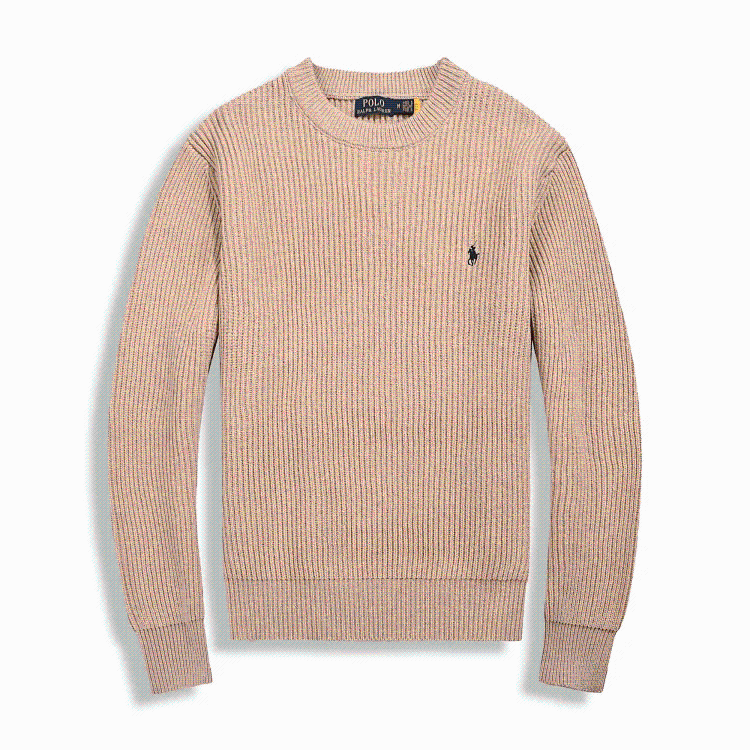 Ralph Lauren Sweater Men's Cashmere Crew Neck Twist Bottom Shirt
