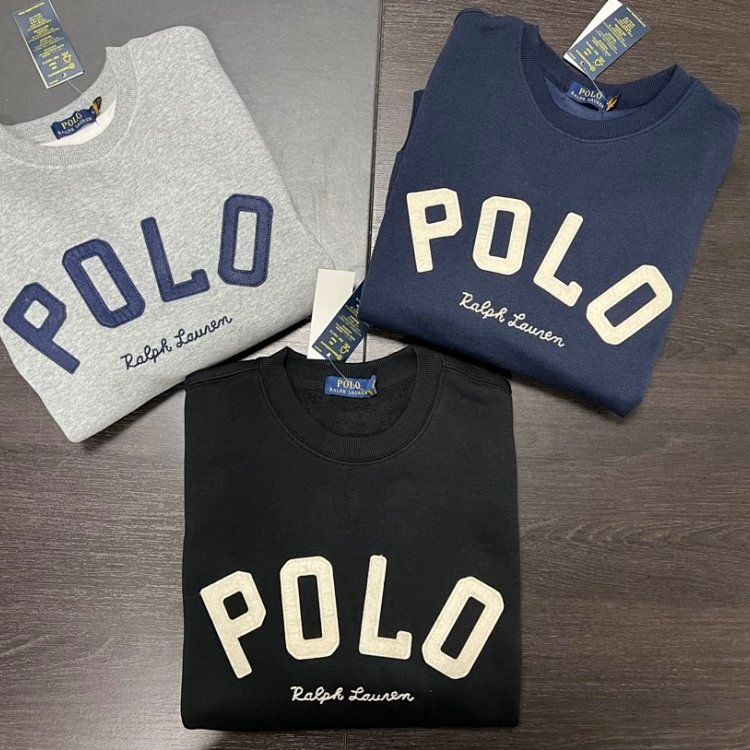 Ralph Lauren three-color padded couple sweater