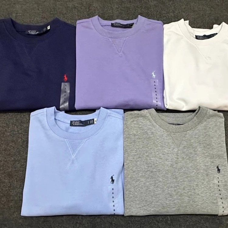 Ralph Lauren women's classic models loose version of the cotton round neck pullover sweater