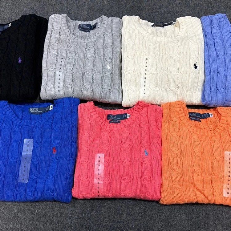 Ralph Lauren Women's Spring Slim Edition Twisted Flower Knit Cotton Knit Sweater