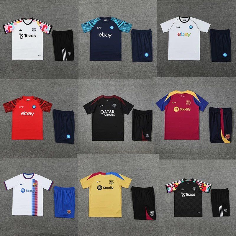 Soccer jersey suit men's soccer jersey soccer short-sleeved sports training clothes match team uniforms