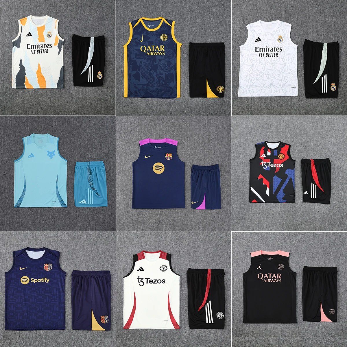 Soccer Jerseys Set Men's Soccer Jersey Soccer Vest Sports Training Uniforms