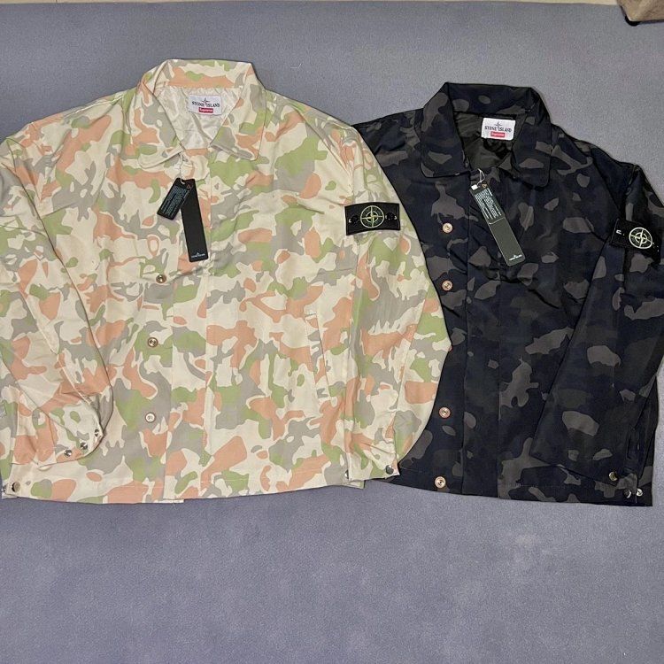 Stone Island co-branded suprme camouflage coach jacket