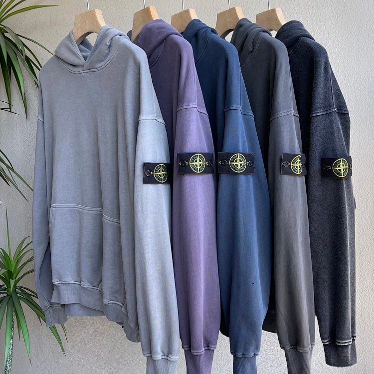 Stone Island Logo Patch Hoodie Gray Hoodies