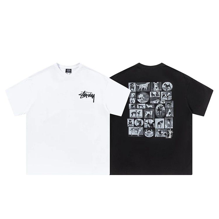 Stussy American Tide Loose Fit Men's and Women's Short Sleeve Shirt Series