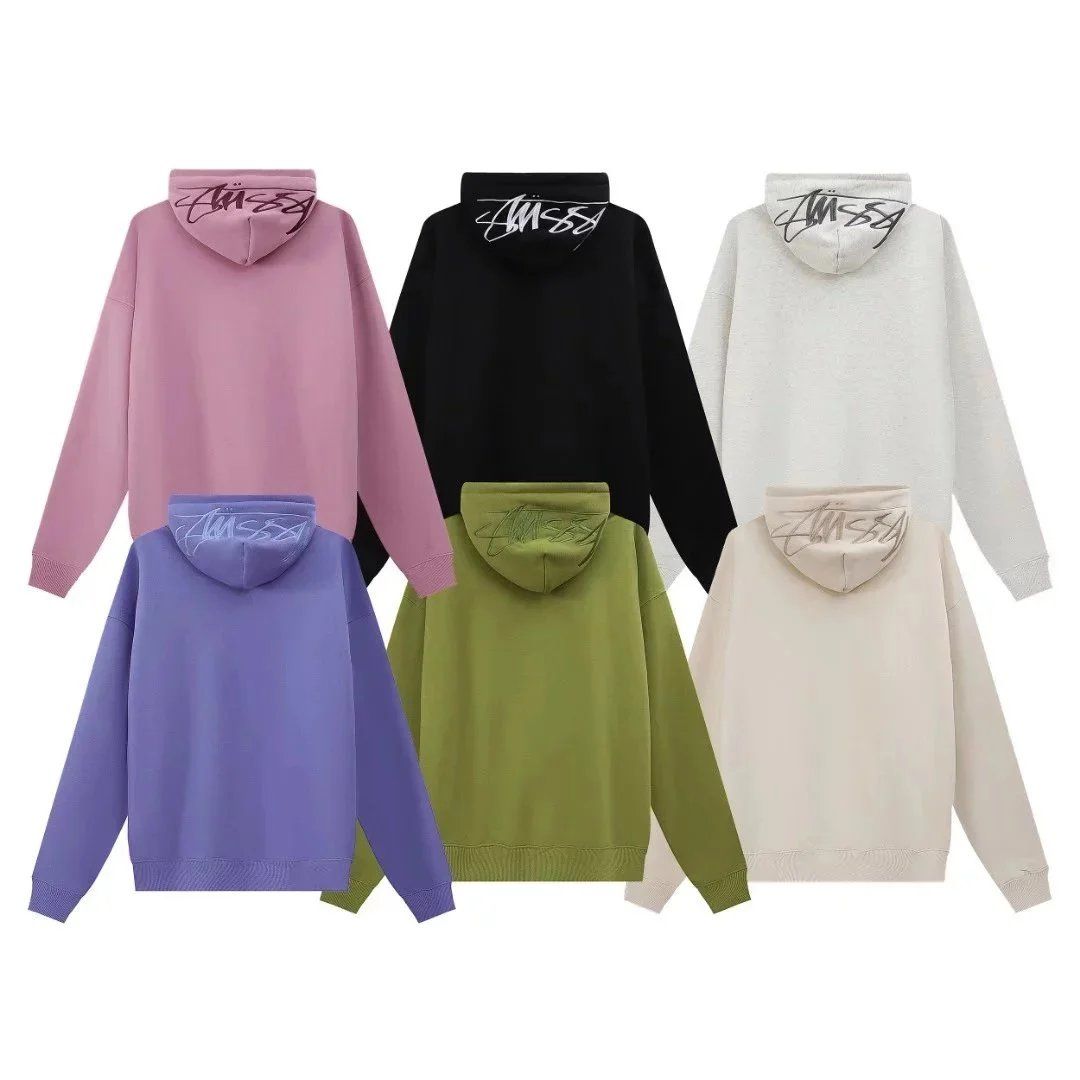 Stussy hat embroidered letters padded hooded sweater
