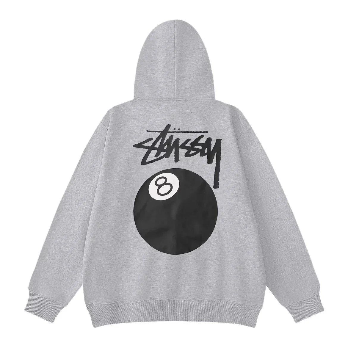 STUSSY loose fit hooded padded sweater printed Stussy
