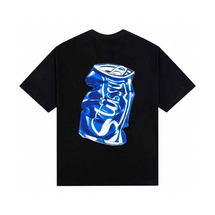 Stussy soda can pattern Coke letters printed men and women short-sleeved shirt couple T-shirt