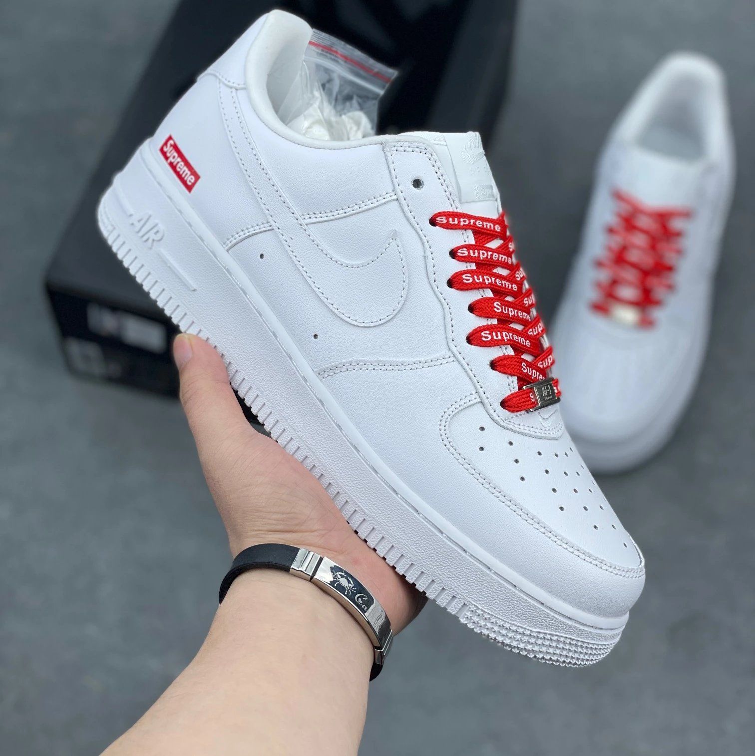Supreme Air Force 1 White Shoes
