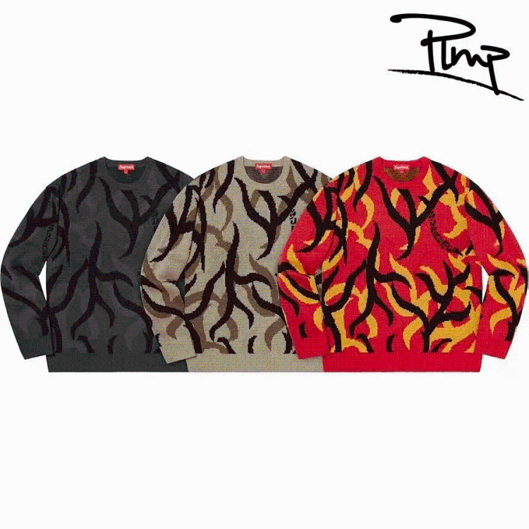 Supreme Original Label Pullover Knit Sweater