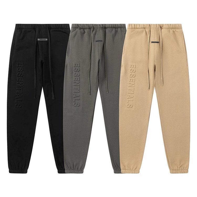 Tide FEAROFGOD compound line ESSENTIALS hip-hop embossed stamped letters logo sweatpants