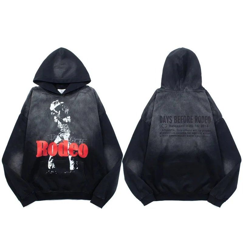 Travisscott Hooded Sweatshirt Vintage Men's and Women's Couple