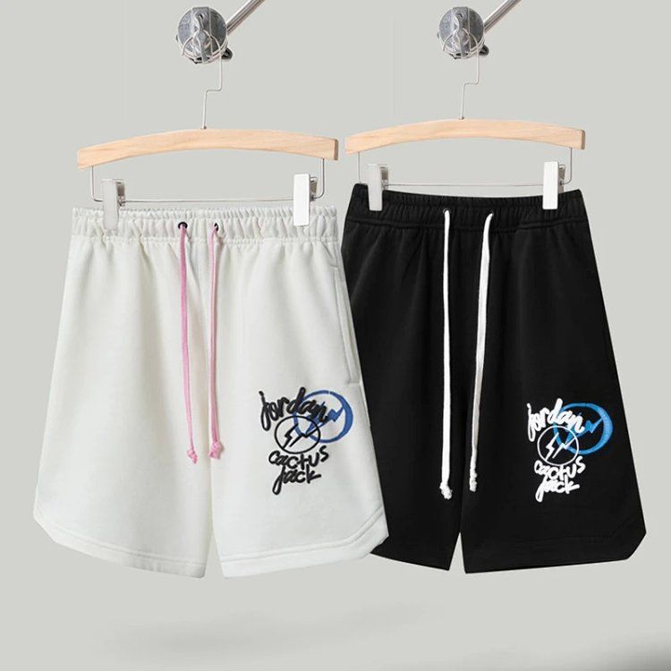 TravisScott&Jordan&FragmentDesign Tripartite Co-branded Hiroshi Fujiwara Lightning Shorts
