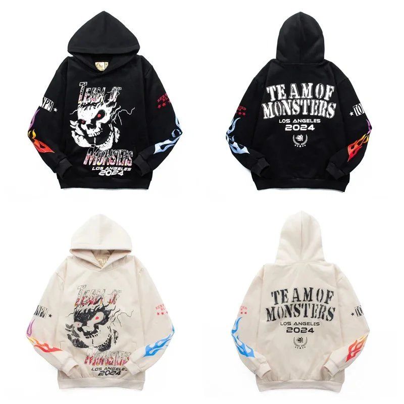 travisscottMetal Punk Gothic Dark Skull High Street Hoodie
