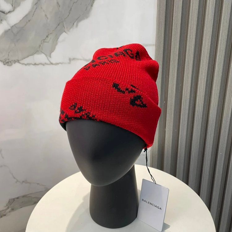 Valencia Plus Red Knit Beanies